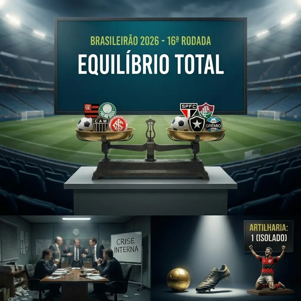Guia completo da 16ª rodada do Brasileirão 2026, tabela e estatísticas do Futebol Bola de Ouro.